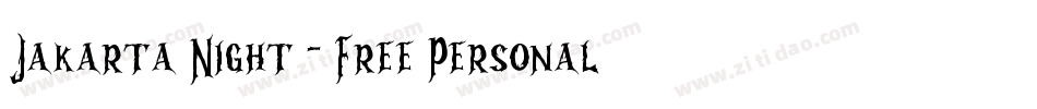Jakarta Night - Free Personal Use字体转换